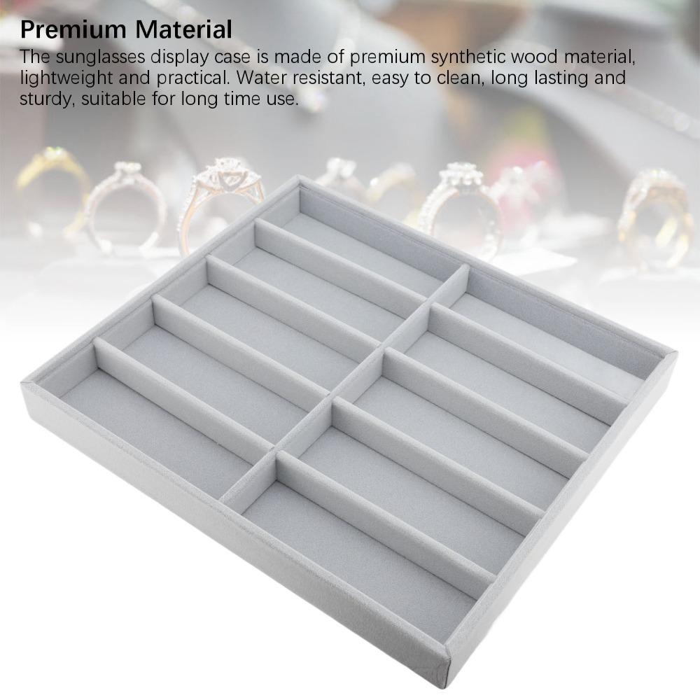 Compartment Design Sunglasses Storage Velvet Material Glasses Display Box Shop Exhibition