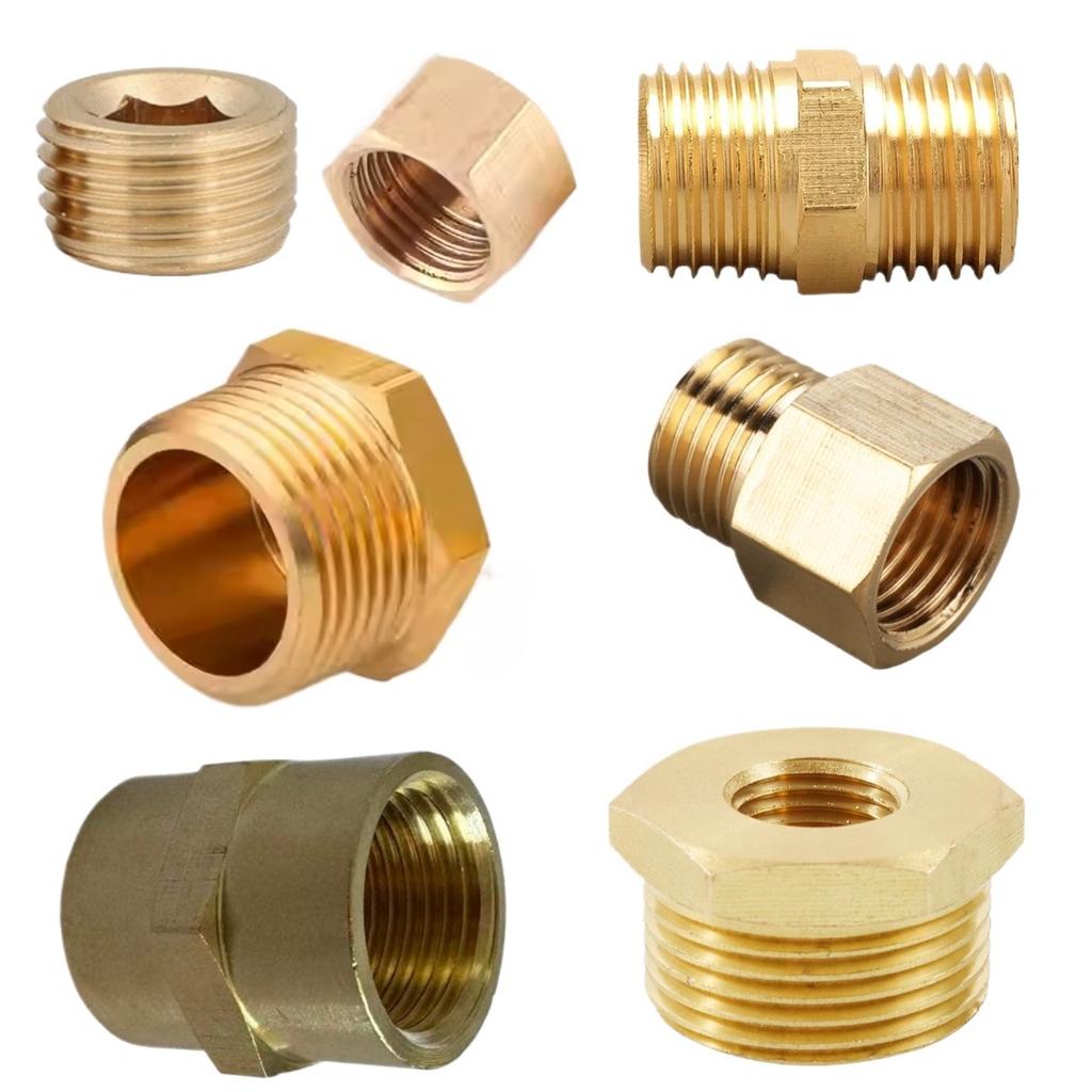 1/8" 1/4" 3/8" 1/2" 3/4" 1" NPT Male Female Hex Nipple Bushing Coupler Reudcer End Plug Cap Brass Pipe Fitting Pneumatic Air