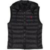 Polo Solid Color Logo Embroidered Detachable Hooded Zipper Sleeveless Vest Women Vests Black 211958935-001