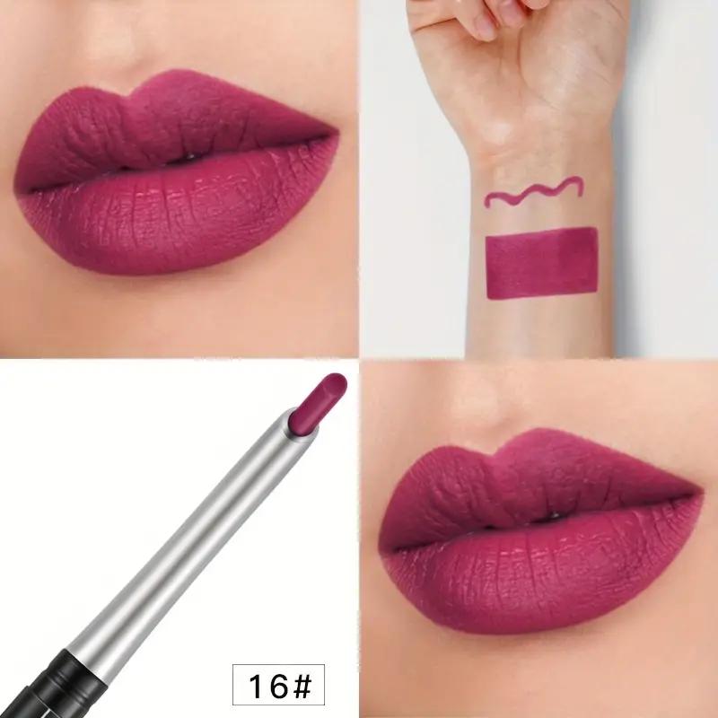 17-Color Set Lip Liner Pencil -Velvety Texture, 24-Hour Long-Wear, Waterproof & Smudge-Resistant, Can Use For Lip & Eyes