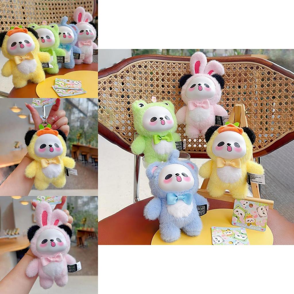 Panda Cartoon Plush Keychain With Soft Toy Pendant For Kids And Collectors