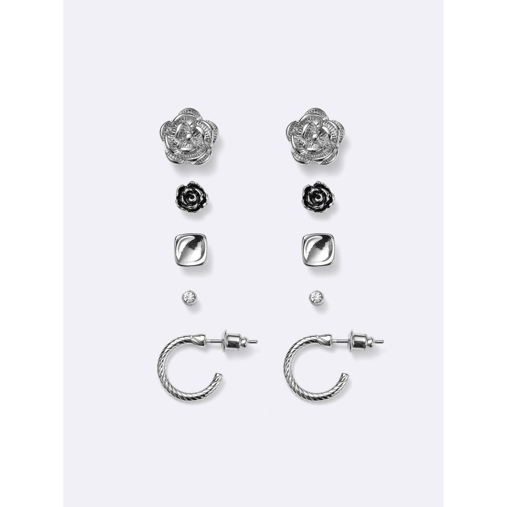 GU by Uniqlo Rose   Multi Mini Earrings 5p