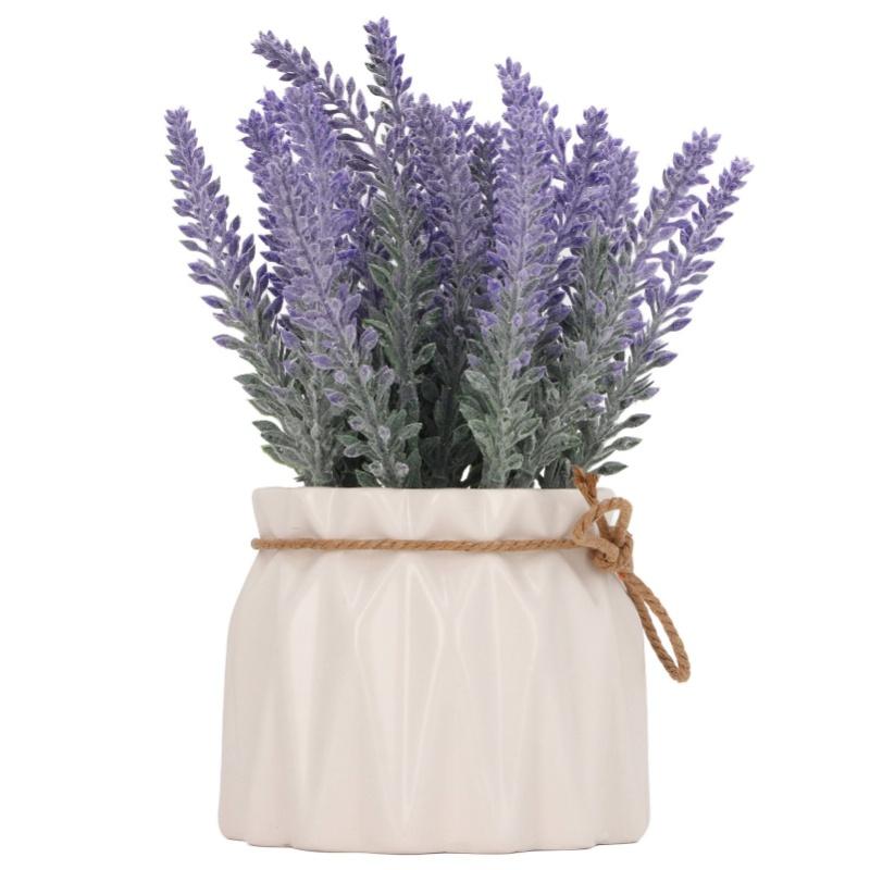 Small Artificial Plants Pots Mini Fake Potted Plants Ornament Indoor Outdoor Home Decor 7146C 02 Pleated Vase