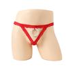 Sissy Dessous Herren O-Ring Perlen Jockstrap Sexy Spitze G-String Tangas Unterwäsche Durchsichtig Atmungsaktiv Slip Transparente Höschen
