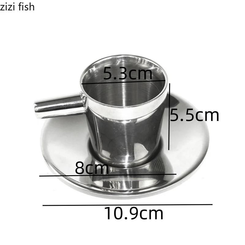 

Набор из нержавеющей стали для кофе и посуды, чашка для чая с цветком, чашки для чая с молоком, металлические чашки для воды, кружка для послеобеденного чая, кружка для молока, кружки для сока 80ml