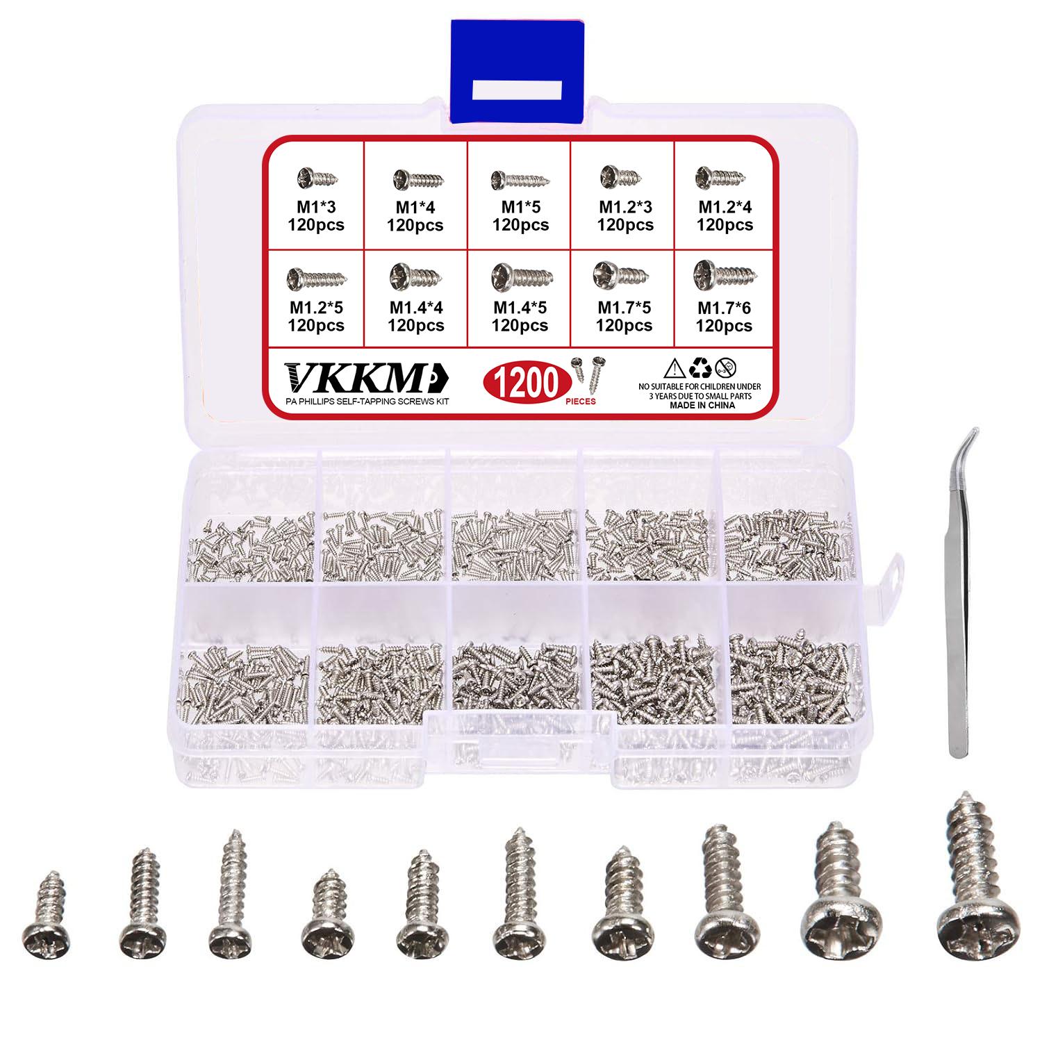 

ВККМ -1200 Серебристые саморезы с крестообразным шлицем и плоской головкой, Подходят для украшения дома, DIY-проектов, Электронных изделий