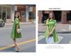 Sweet Summer Puff Sleeve Dress - Avocado Green Baby Doll Skirt