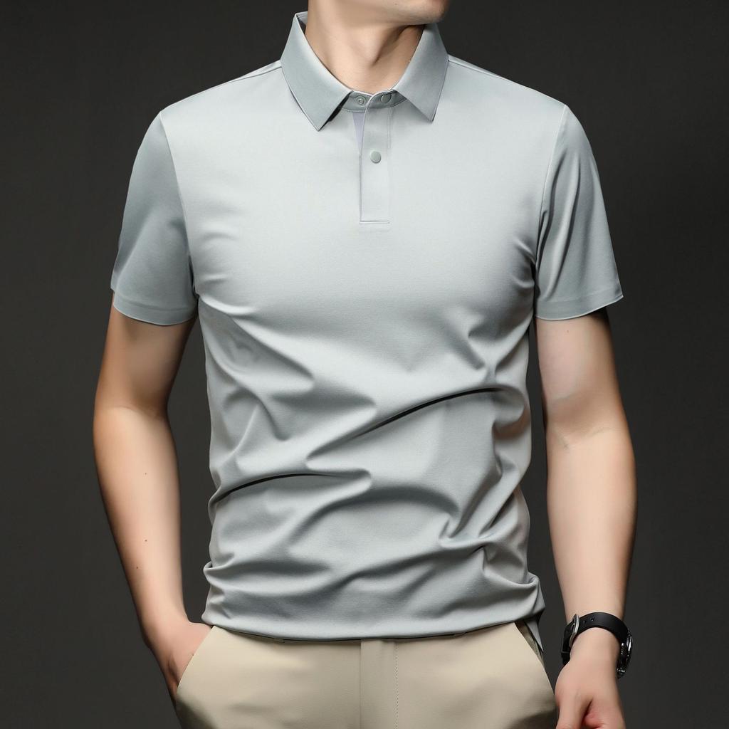 Short Sleevepolo Men's Summer Business Casual Loose Fit Versatile T-Shirt