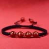Handmade Red Agate Rope Bracelet/Anklet - Women's & Men's Simple Woven Design