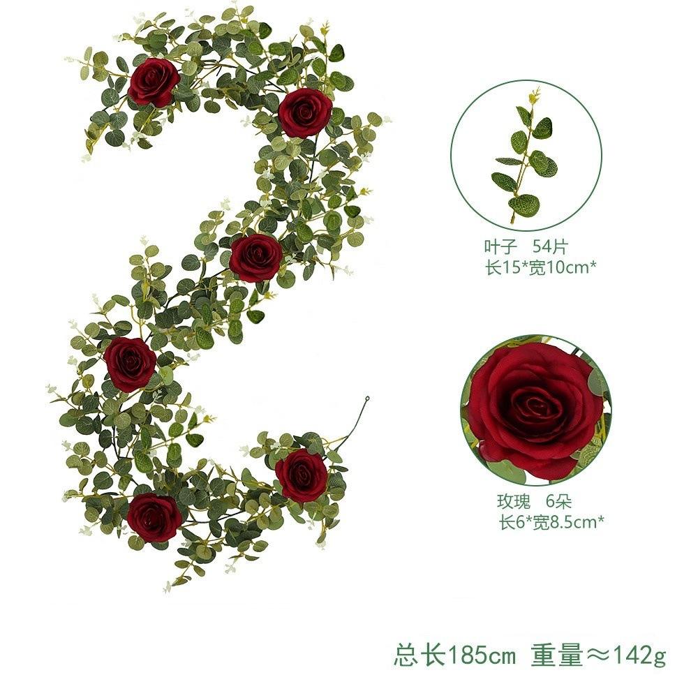 

1.85M Eucalyptus Leaves Rattan Party Wedding Money Leaves Rose Rattan Ins