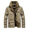 Autumn and Winter Lamb Wool Lapel Jacket Men's Pure Cotton Washed Velvet Thickened Thermal Jacket Loose Large Size Coat