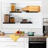 Sturdy Metal Slats Wall Shelves Portable Slats Wall Mounted Rack Shelves For Art Display And Office Organization