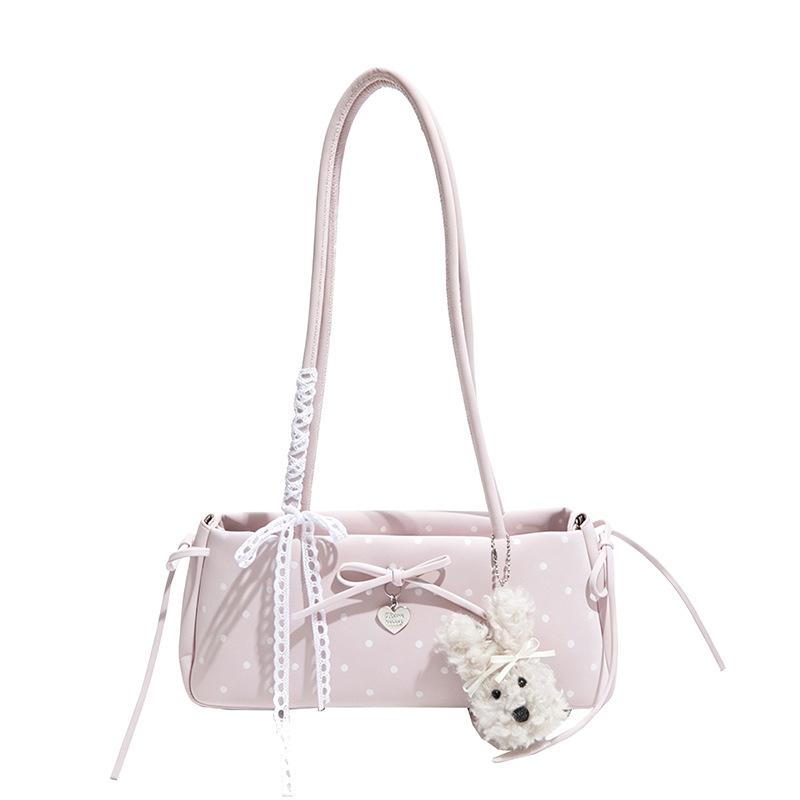 Fashionable Young Girl Style Bow Tie Bag with Shoulder Strap and Side Pocket Bag