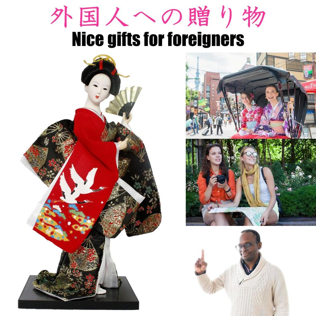 NOELAMOR Dance Maiko Japanese Doll Geisha Doll Souvenir Figurine Gift for Foreigners Oriental Doll 30cm