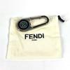 FENDI Logo compass carabiner Bag Charm Key Holder Metal Silver