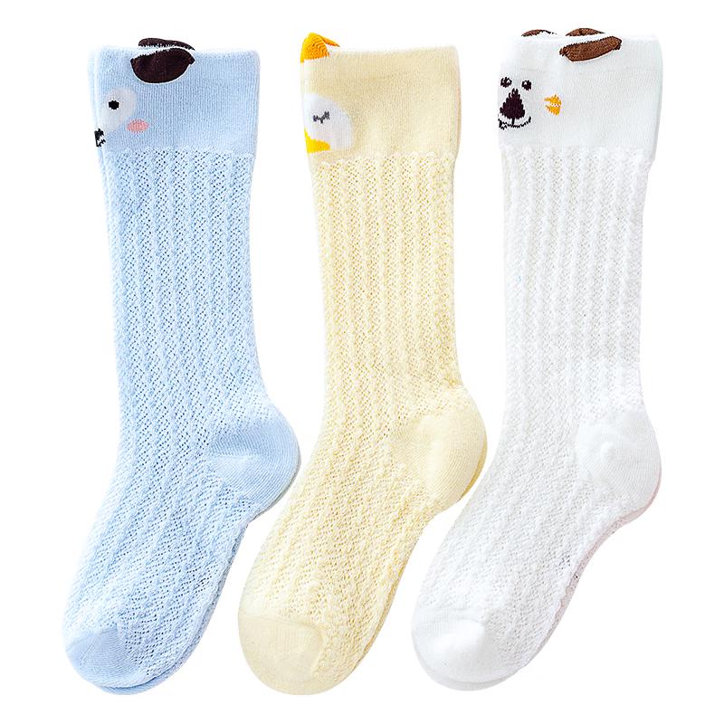 Baby Cartoon Anti-Mosquito Over-the-Knee Socks - 3 Pairs