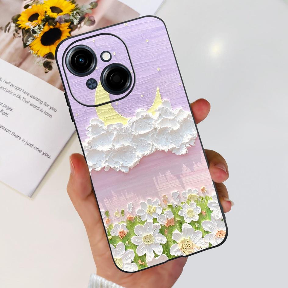 For Phone Case Tecno Spark Go 1 Cover 2024 Popular Flower Soft Silicone Back Protective Cover For Tecno Spark Go 2025 Pop 9 Etui