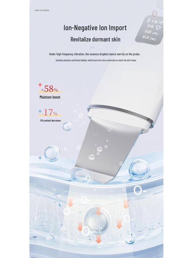 Ultrasonic Facial Cleanser & Blackhead Remover with EMS Ion Technology