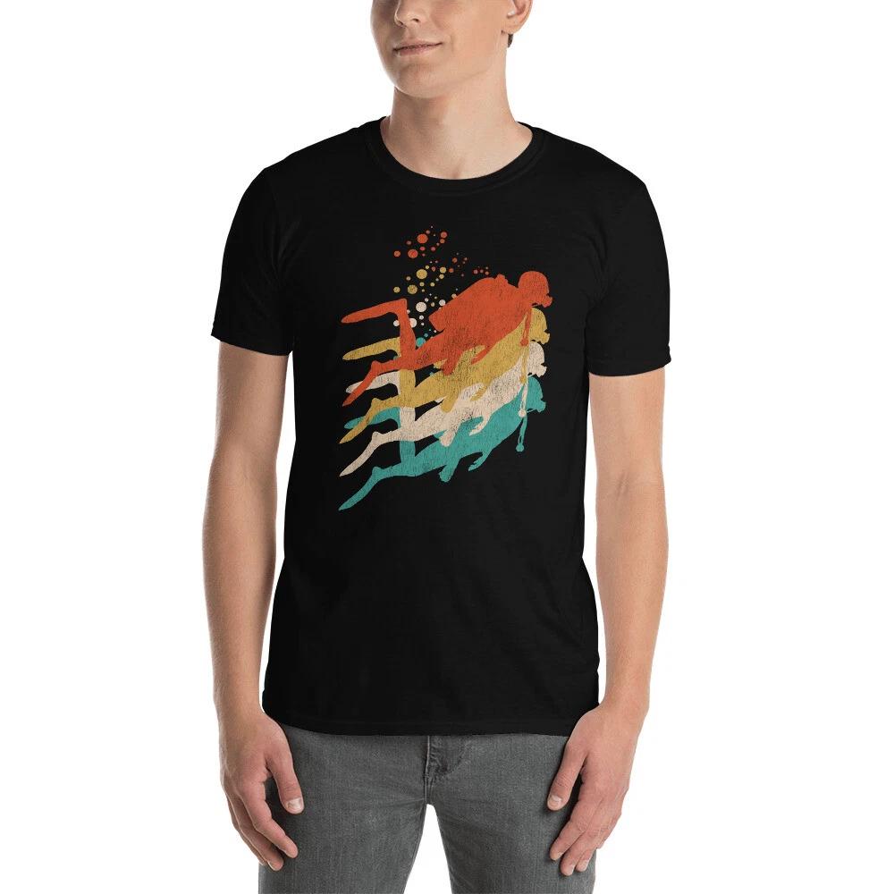 

Vintage Retro Style Design Scuba Diving Gift Hobby Short-Sleeve Unisex T-Shirt S