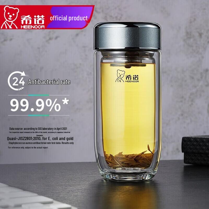 Xinou Double-Layer Antibacterial Glass Cup