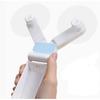Faltbarer Ventilator, Tragbarer Handventilator mit kontinuierlicher Kühlung, USB-wiederaufladbarer kompakter Mini-Ventilator für Reisen, Büro, U-Bahn, Camping (Sicheres Klingenmaterial