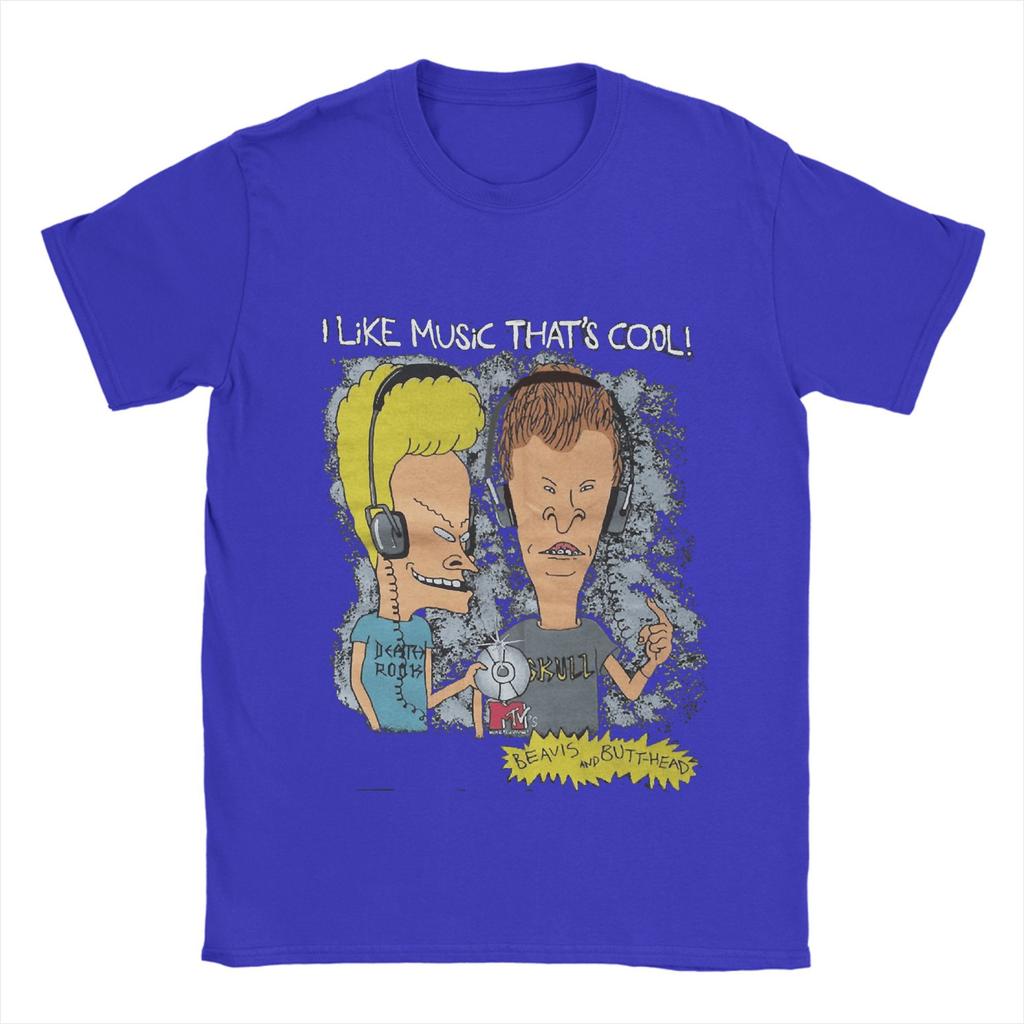 Beavis and Butt Head Herren T-Shirt Crazy Tees Kurzarm Rundhals T-Shirt Reine Baumwolle Geburtstagsgeschenk Kleidung