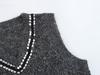 2025 Spring Women's V-neck Knit Vest with Sequin Beads