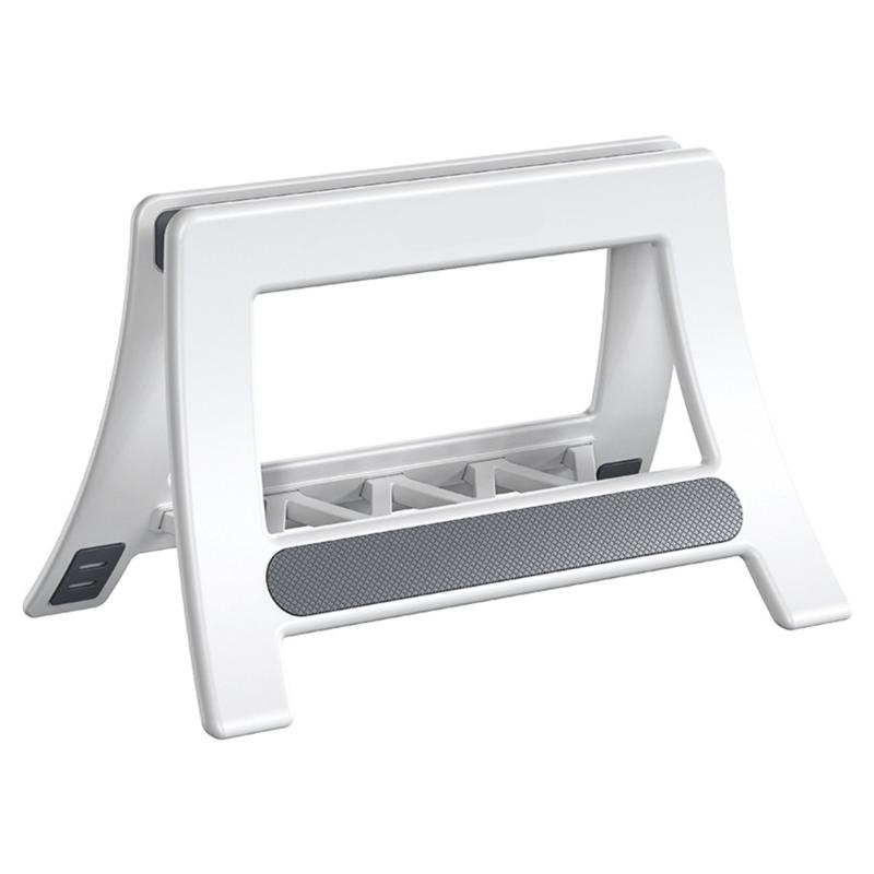 Universal Laptop Tablets Vertical Stand Holder With AntiSlip Silicone For Pad Desktop Organization And Better Cooling