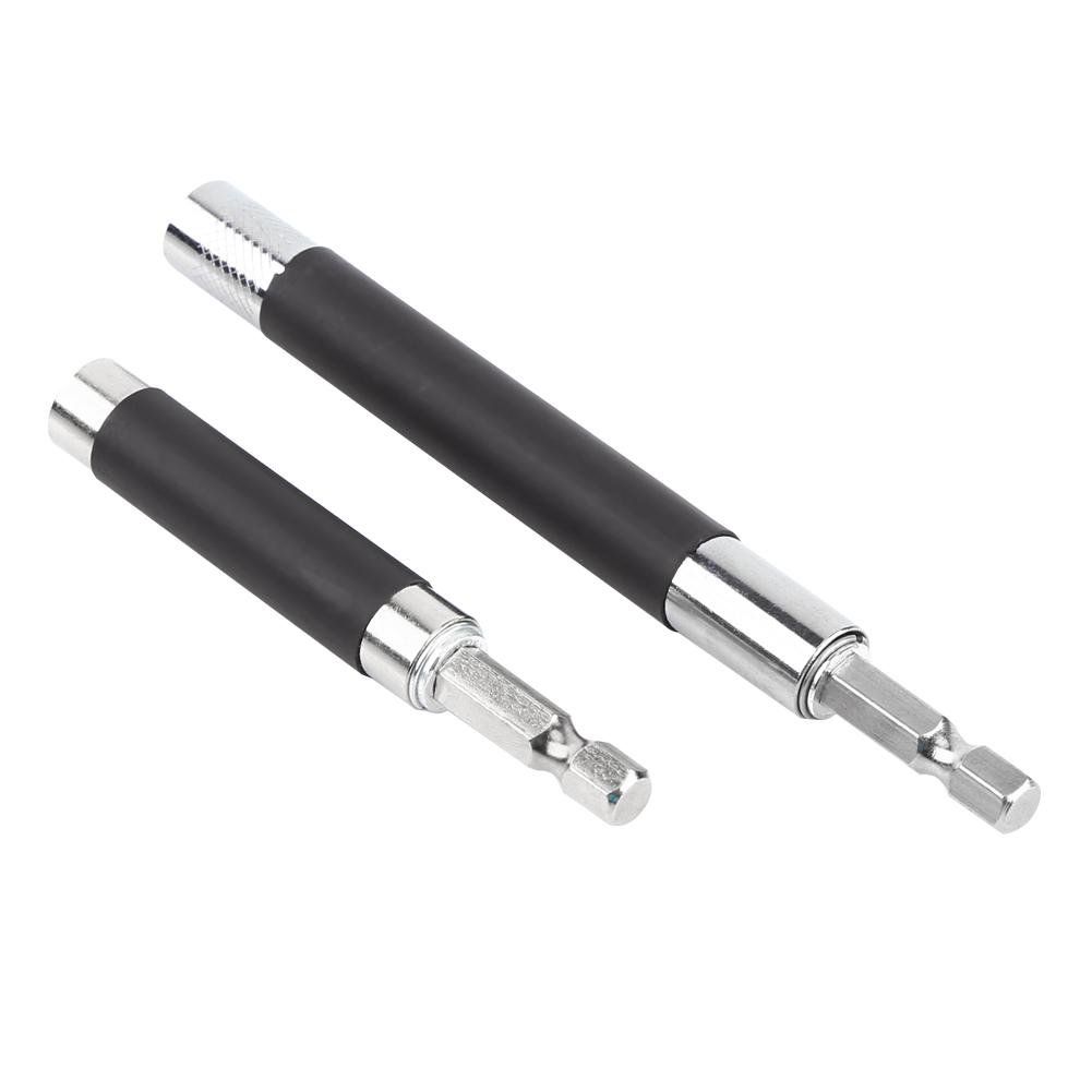 2pcs Extendible Hex Shank Socket Magnetic 1 4inch Electric Screwdriver Bit Holder Adapter