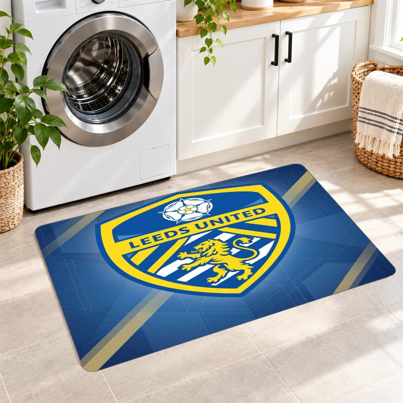 Flannel Kitchen Mat Leeds United Soft Area Rug Non Slip Floor Carpet Home Decoration