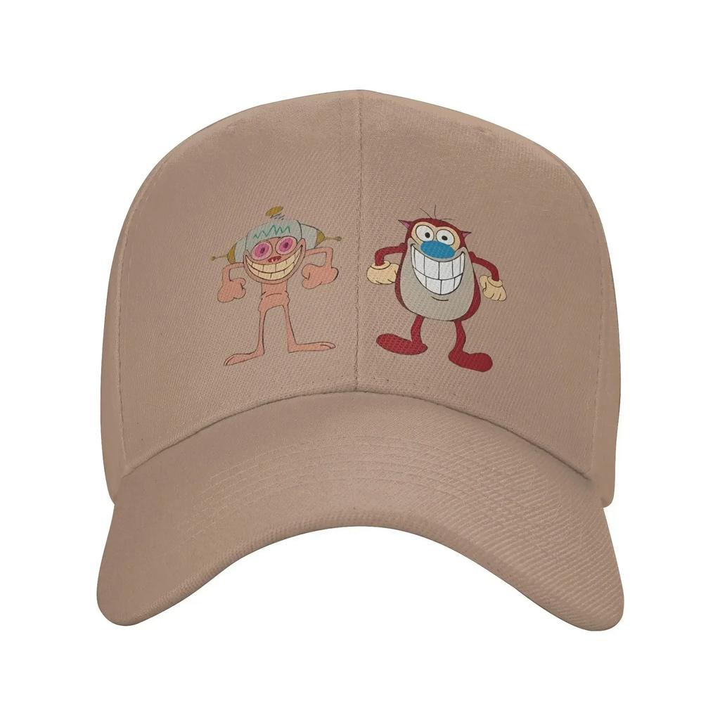 Cappellino da Baseball The Ren & Stimpy Show Cappellino Vintage da Papà Cartone Animato Per Uomo Donna Regolabile Usura Casuale