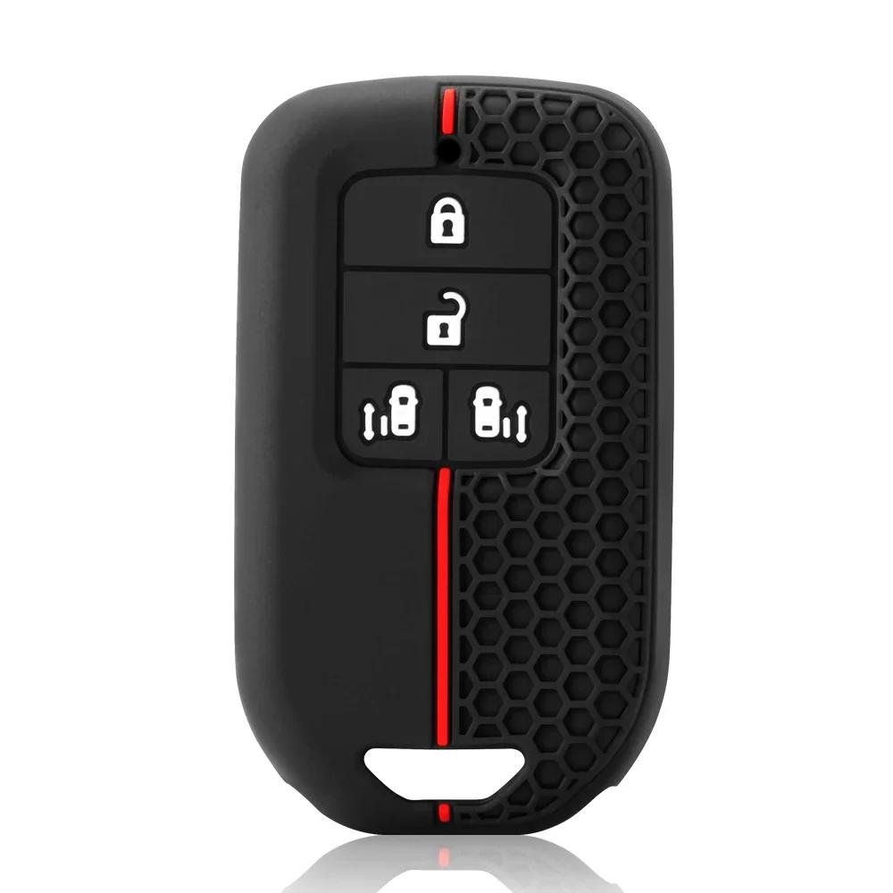 Silicone Car Remote Key Case Cover Shell Fob for Honda Vezel City Civic Jazz BRV BR-V HRV Protector Car Accessories