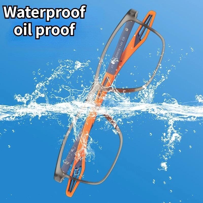 Stylish TR90 Reading Eyeglasses for Male Spring Leg Sports Presbyopia Eyeglasses Anti- Blue Lightweight Eyeglasses + 100~+400
