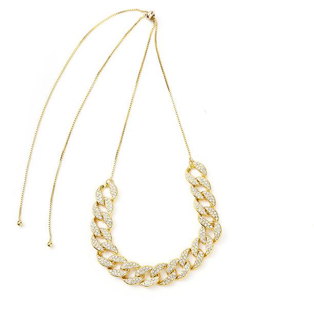 Elegant Accessory Temperament, Full of Rhinestones, Cuban Buckle Accessories for Women, Sweet and Cool, Layered Butterfly Pendant Necklace