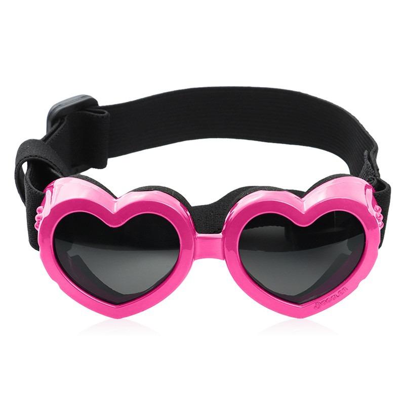 

Pet Glasses Dog Cat Sunshade Glasses Heart Shape UV Windproof Goggles Cute Headwear Pet Decor Photography Prop Pet Supplies Gift рожевий