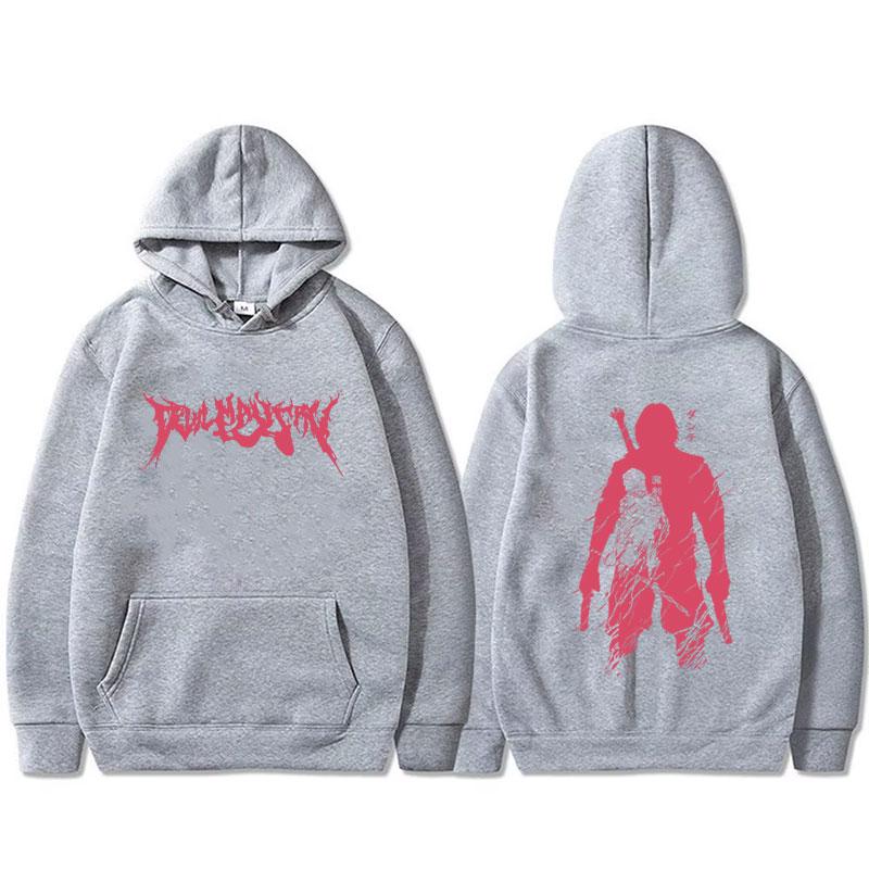 Game Demon Hoodie Sweatshirt for Women, Dusk Style Casual Loose Pullover, Unisex Streetwear for Cosplay Enthusiasts