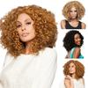 Women Synthetic Shoulder Length Curly Hair Extension Afro Wig Cosplay Costume
