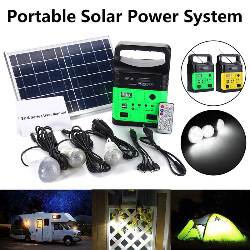 Blue Portable Generator Power Inverter Solar System with 6W Solar Panels System