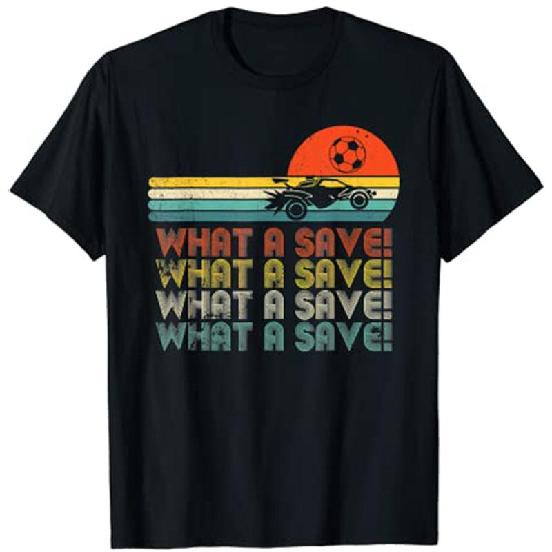 Винтажная футболка What A Save Vintage Retro Rocket Soccer Car League S разноцветный