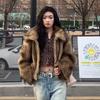 New women's autumn and winter fur coat imitation raccoon fur coat short fox hair loose wool casual jacket