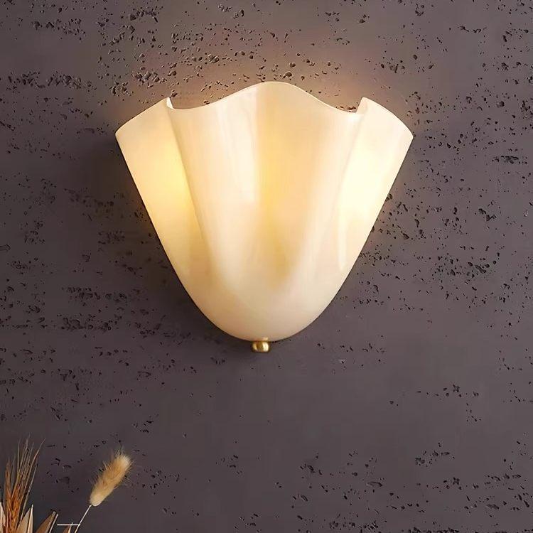 Seashell Art Glass Wall Lamp: Retro Corridor and Bedside Light