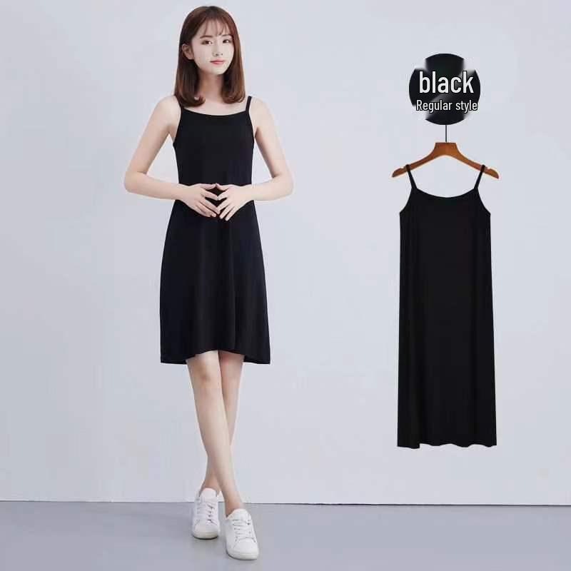Women's Extra Long Lightweight Summer Slip Dress with Spaghetti Straps