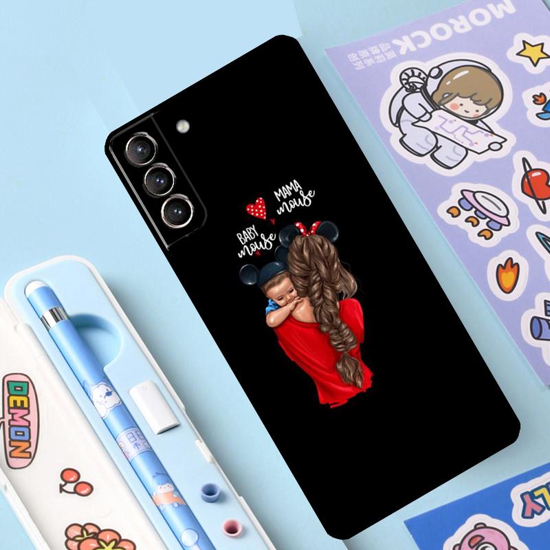 Fashion Super Mom Case For Samsung Galaxy S23 S22 S21 Ultra S20 FE S9 S10 Note 10 Plus Note 20 Ultra Full Cover
