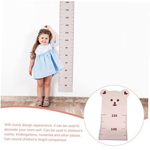 Height Measurement Wall Decal Bear Kids Room Fabric Material Clear Measurement 1 Piece Nursery Wall Decoration