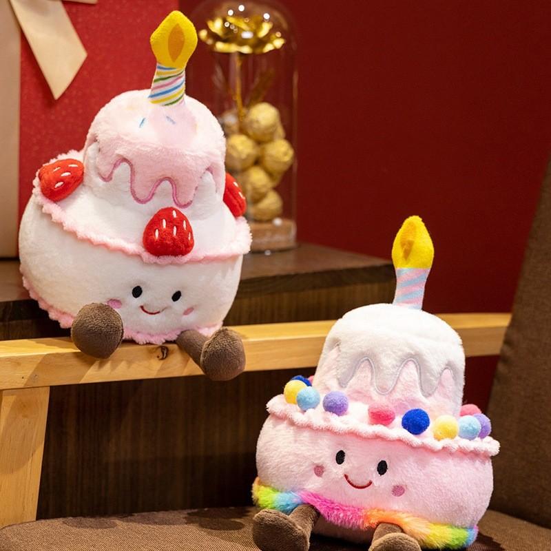 Cake Birthday Singing Musical Plush Toy Cute Stuffed Animal Doll Gift Birthday