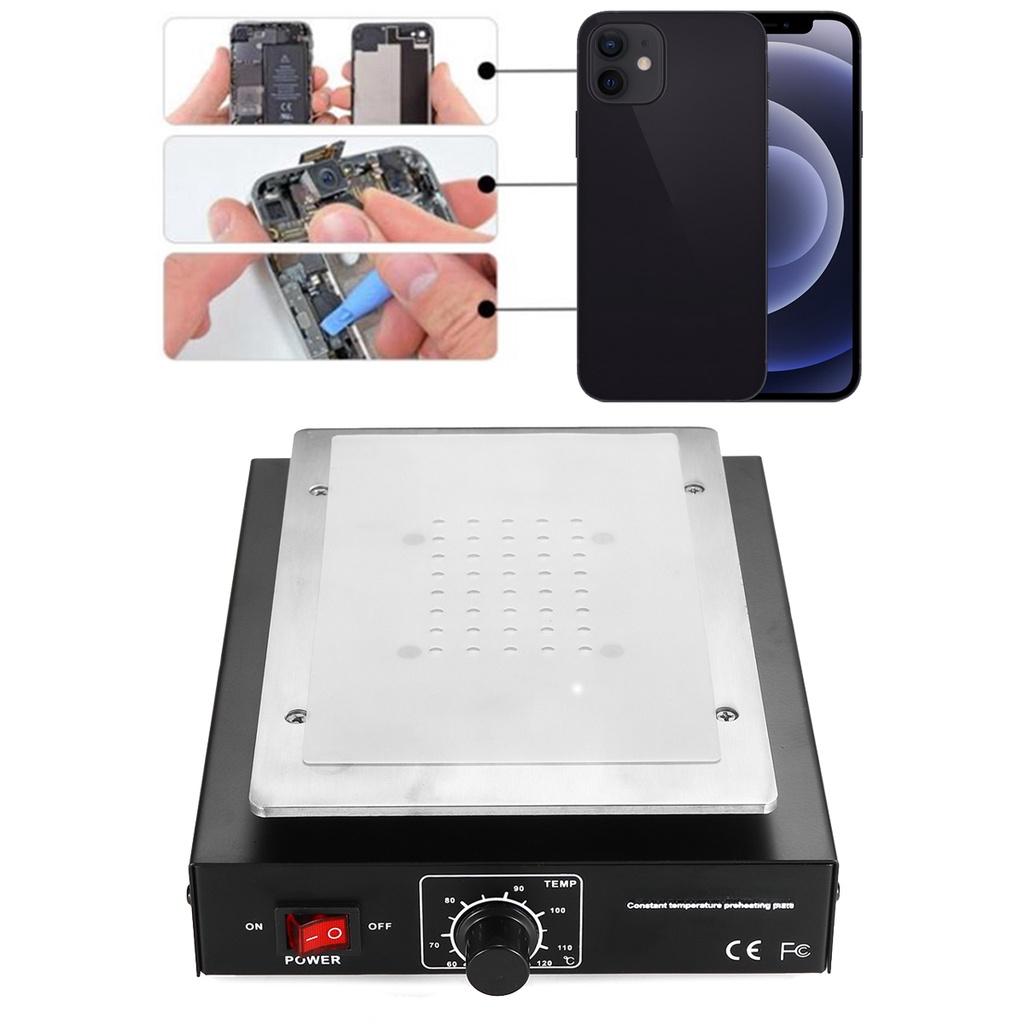Screen Separator Auto Heating Metal Phone Repair Machine Glass Removal Heating Platform Plate for LCD Screen Separators 450W Black