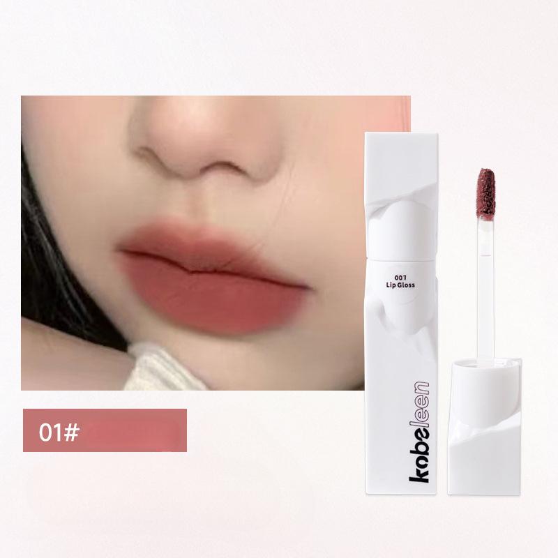 Irregular Lip Glaze Matte Velvet Lip Clay Grey Powder Low Saturation Vegan White Versatile Not Picky Skin