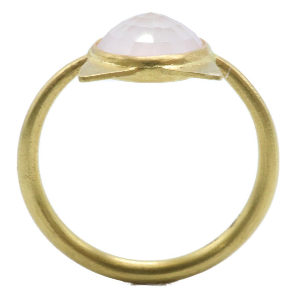 Marie-Helene de Taillac 22KYG 1.89ct Rose Quartz Cat Ring ring Yellow GoldUsed