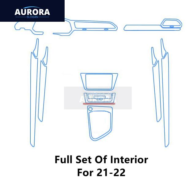 For VOLKSWAGEN TIGUAN ALLSPACE 17-22 Car Interior Center Console Transparent TPU Protective Film Anti-scratch Repair Film Refit