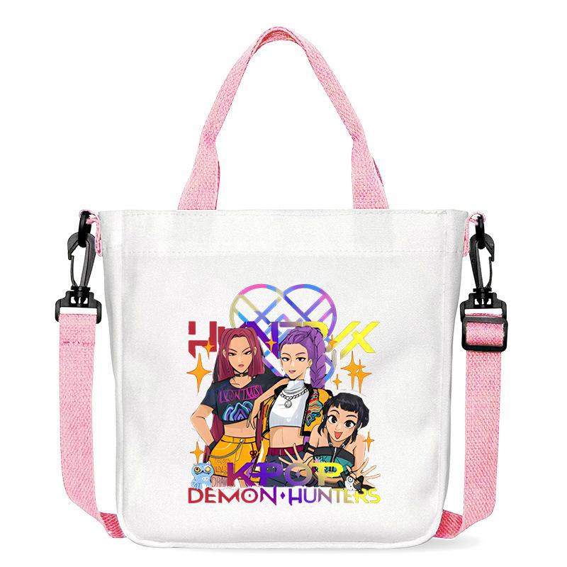 Horký prodej KPOP Dívčí skupina Demon Hunter Tištěná plátěná taška Módní dámská dojížděcí taška přes rameno crossbody